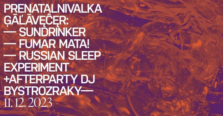 SUNDRINKER, FUMAR MATA, RUSSIAN SLEEP EXPERIMENT + DJ BYSTROZRAKY