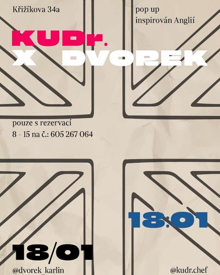 KUDr x Dvorek: POP-UP inspirovaný britskou kuchyní